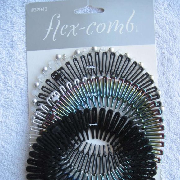 5 Plastic Flexible Flex Comb Mikayla Headbands - Picture 2 of 12